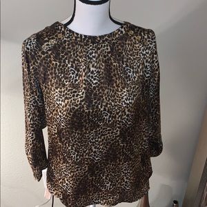 Michael Kors Leopard Print Top